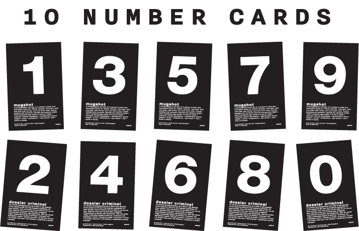 10 number cards