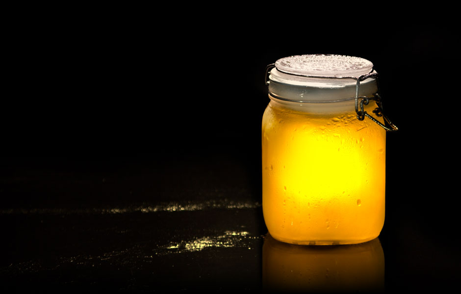 Solar Powwered Night Light in a Jar - Water Proof - Great for the Garden