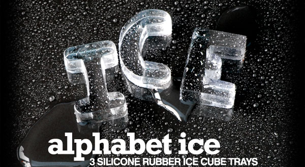 Alphabet ice 3 silicone rubber ice cube trays