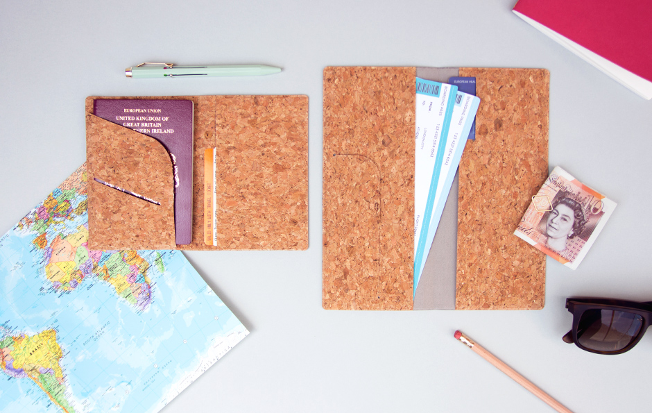 Cork Passport Holders Large and Small