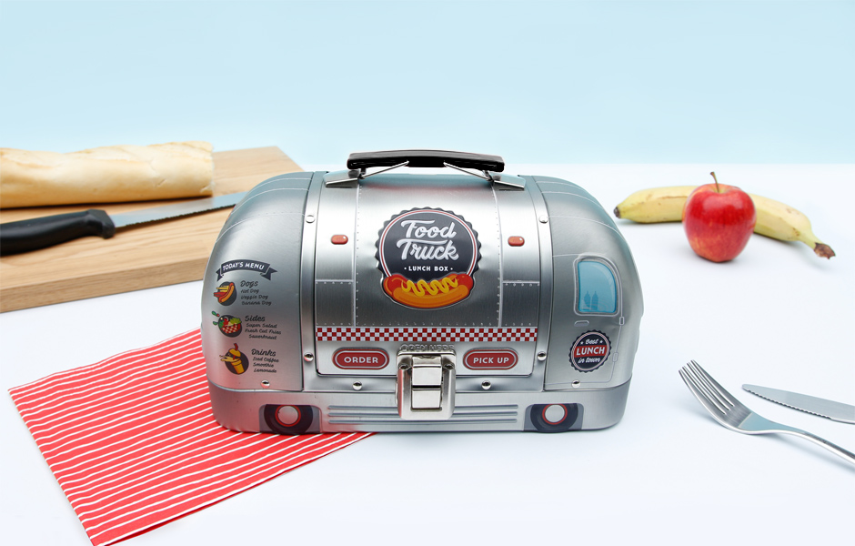 Staionless Steel Food Truck Lunch Box - reminds me of classic AirStream Trailer