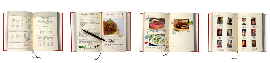 Cook Book with examples of filled in pages