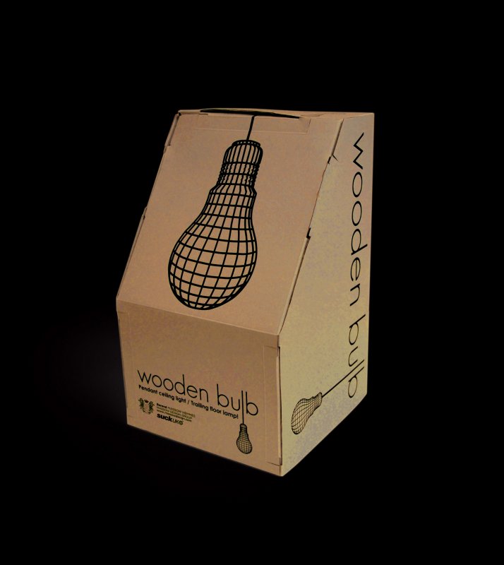 Wooden Bulb Oversize light bulb made in plywood.