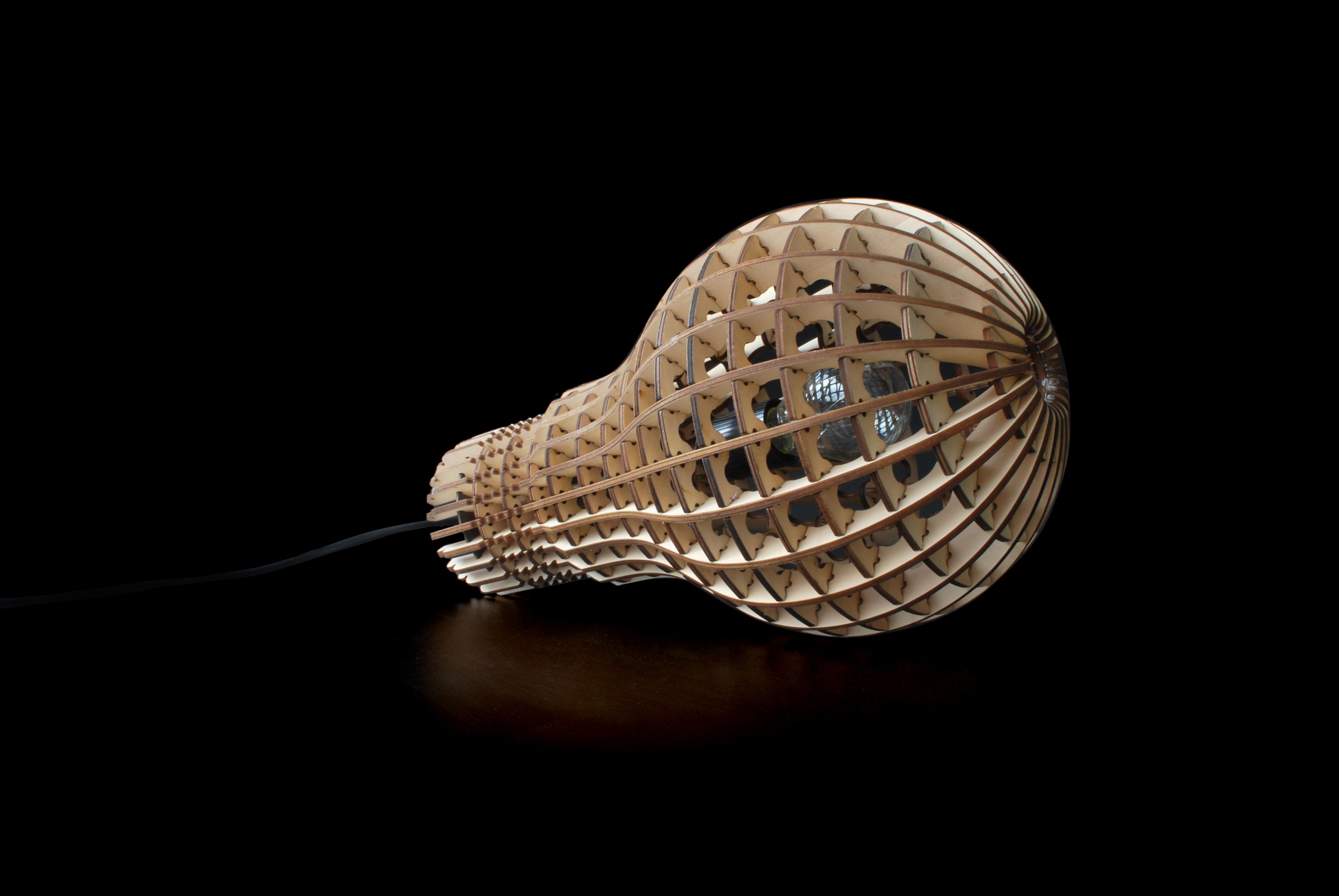 Wooden Bulb Content Gallery Oversize light bulb made in plywood.