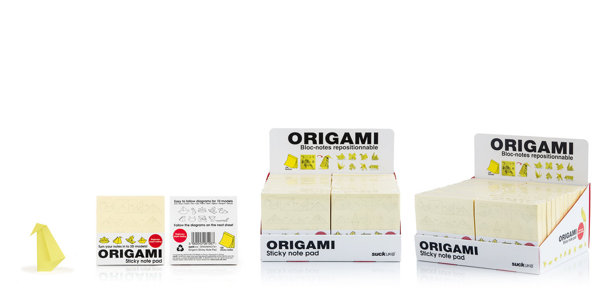 Origami Sticky Notes Recycle your old notes into Origami.
