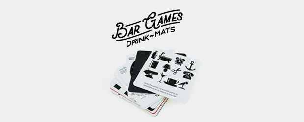 Assorted beer mats with games and puzzles