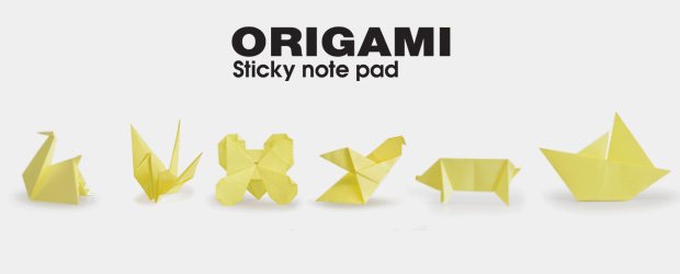 Origami sticky note pad