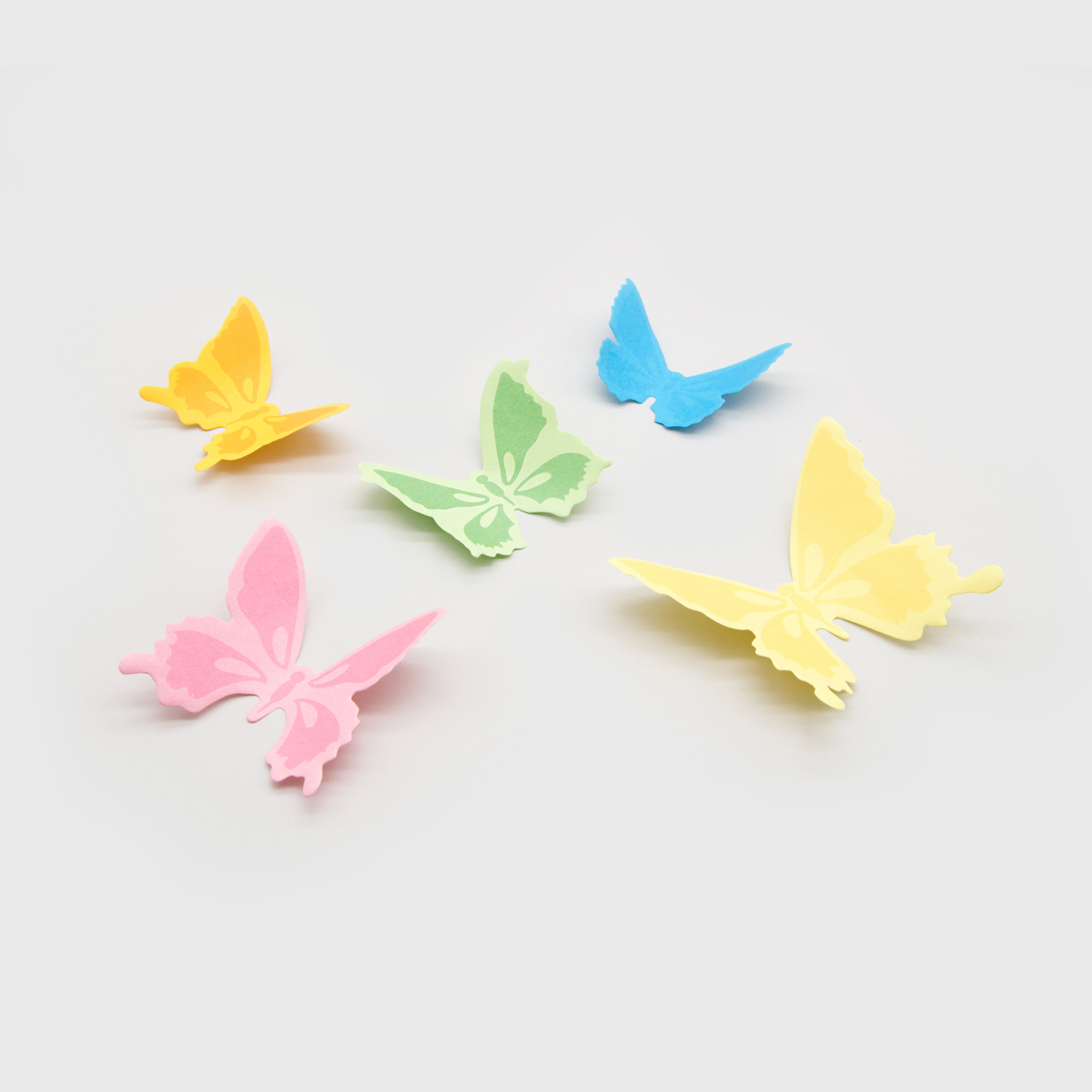 Set of 5 butterfly sticky notes