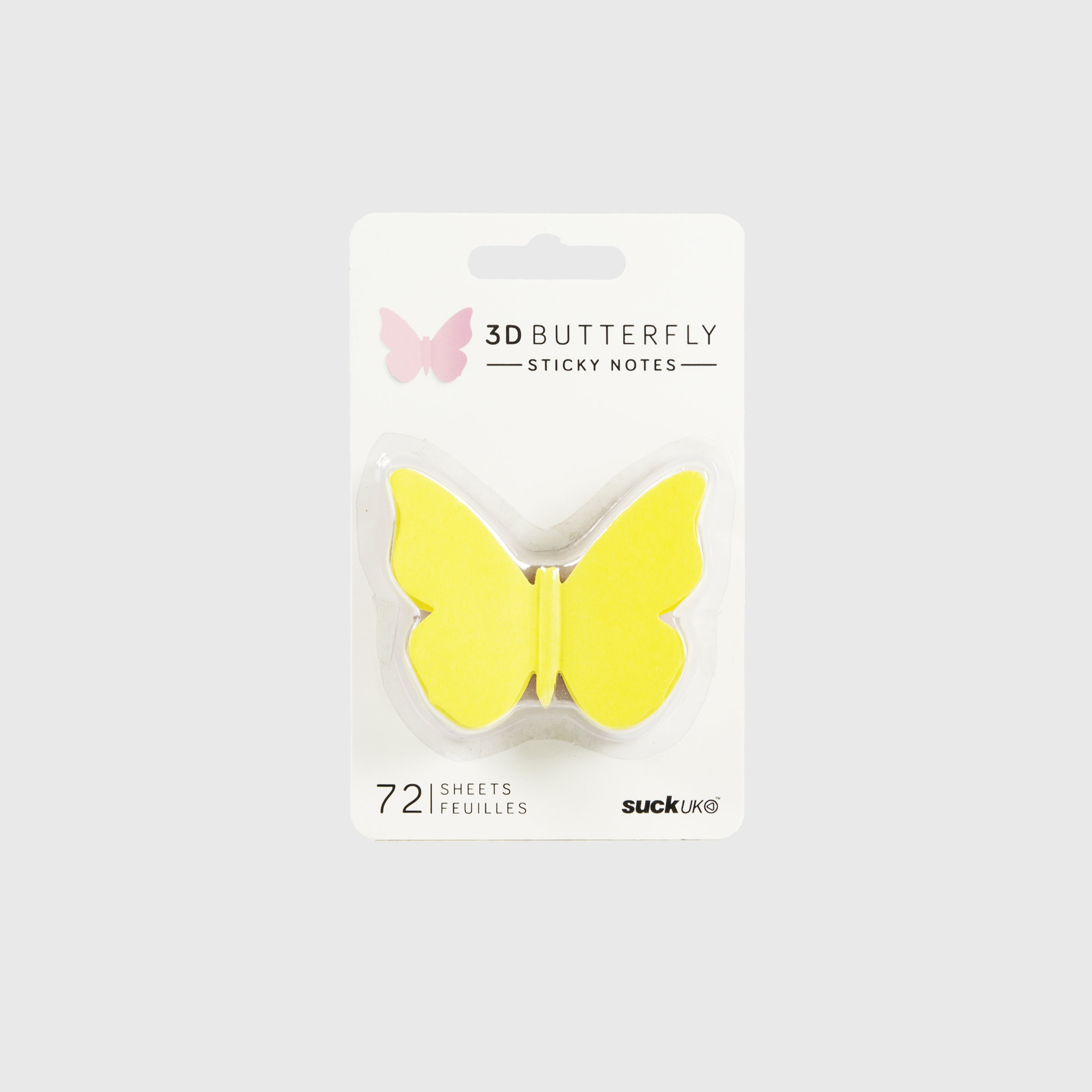 3D butterfly sticky notes in packaging