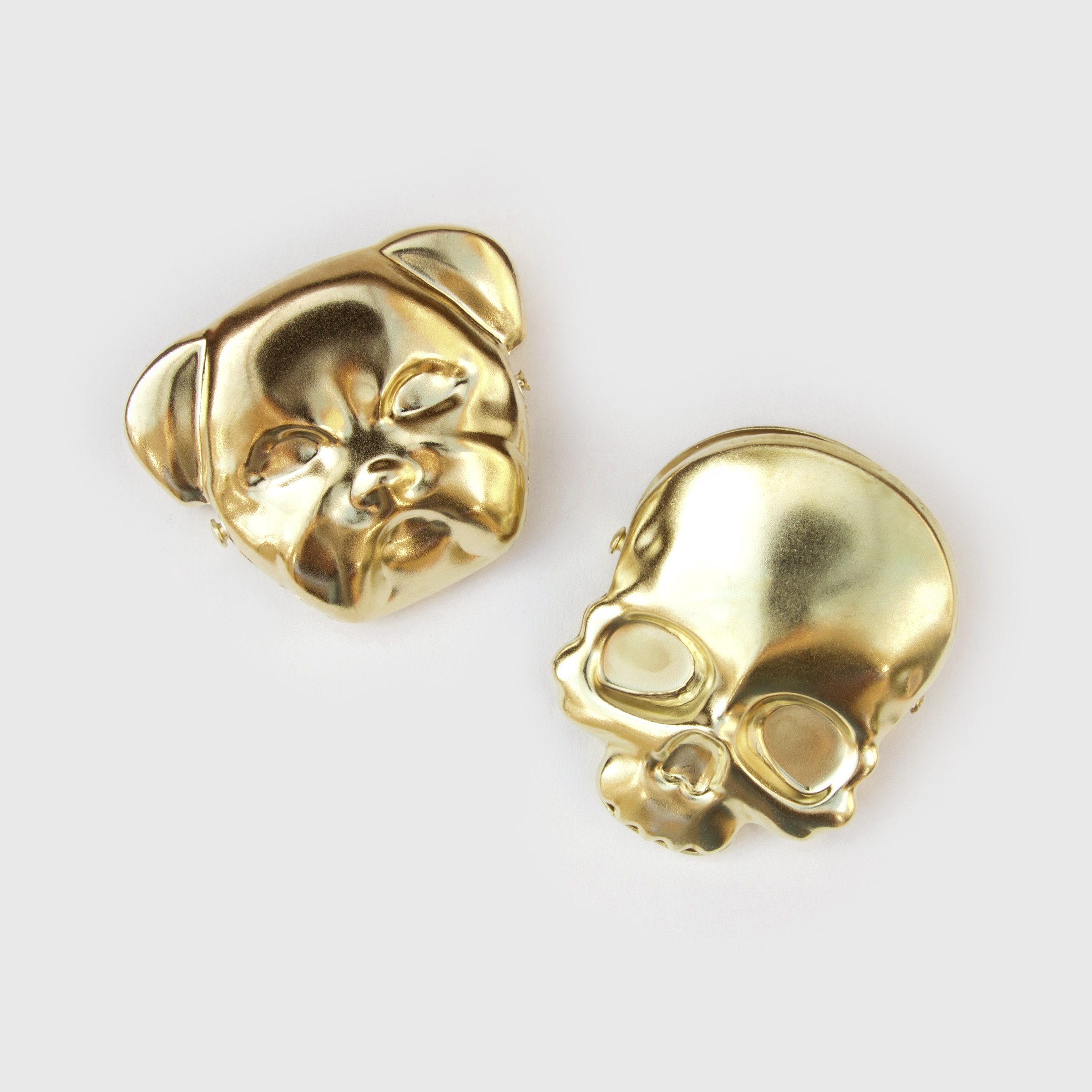 Brass skull and bulldog clip 
