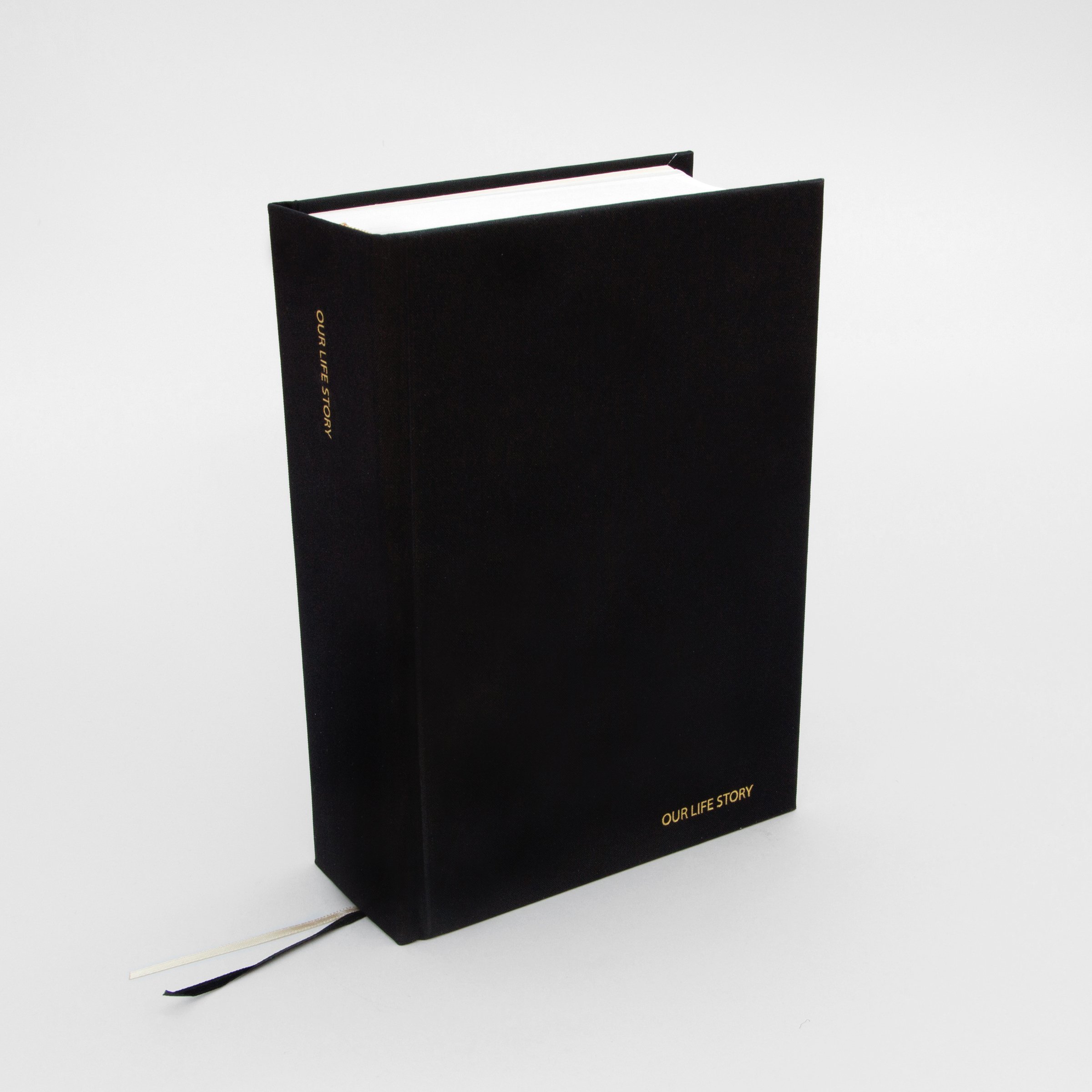 Black Our Life Story fabric bound journal