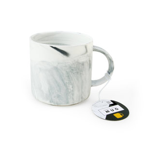 Sleek grey marble mug for friends and workmates