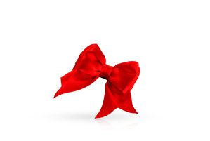 Beautiful red bow with happy birthday music function