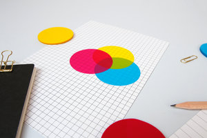 CMYK Transparent sticky notes brighter than usual yellow pot-it notes