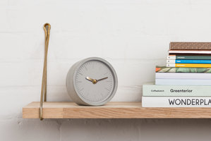 Sleek grey concrete desk clock for friends and workmates
