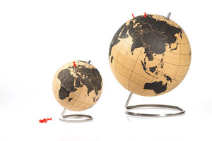 cork board world globe in different sizes