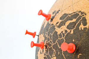 cork globe available online