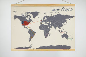 embroider world map with america stitched