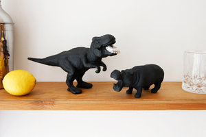 dinosaur and hippo animal bottle openers