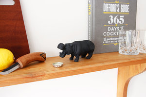 cast iron hippo bottle opener and decoration