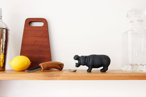 Novelty Hippo Bottle Opener - Animal Shaped Cast Iron Barware
