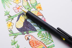 Versatile piece of stationery that can be used for drawing, colouring, scrapbooking, sketching and marking