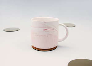 Pink and white mug for the perfect cup of tea