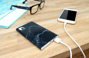 Black faux marble power bank great Xmas stocking filler gift