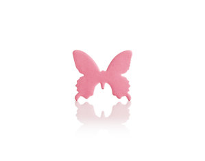 pink butterfly shaped sticky notes 