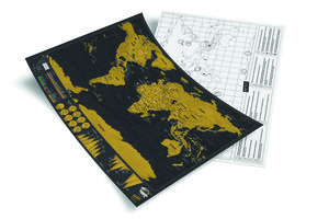 Small Deluxe Scratch Map Front and Back