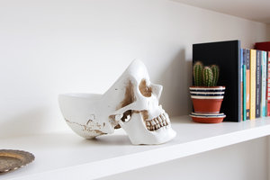 skull organiser for stationery and other items