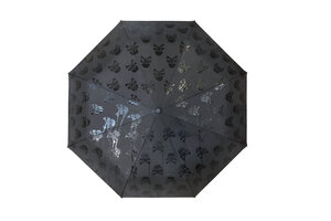 Black Umbrella with wet Skull Pattern