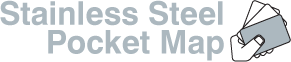Credit Card, Stainless Steel Pocket Maps