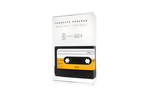 wireless cassette tape speaker in packaging