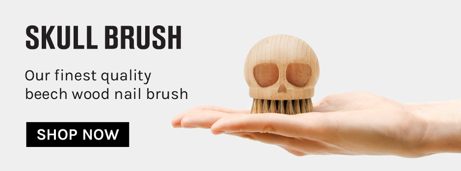 Our finest quality beech wood skull nail brush