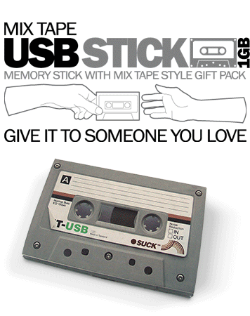 Mix Tape USB Stick 1GB memory stick with mix tape style gift pack give it to some one you love
