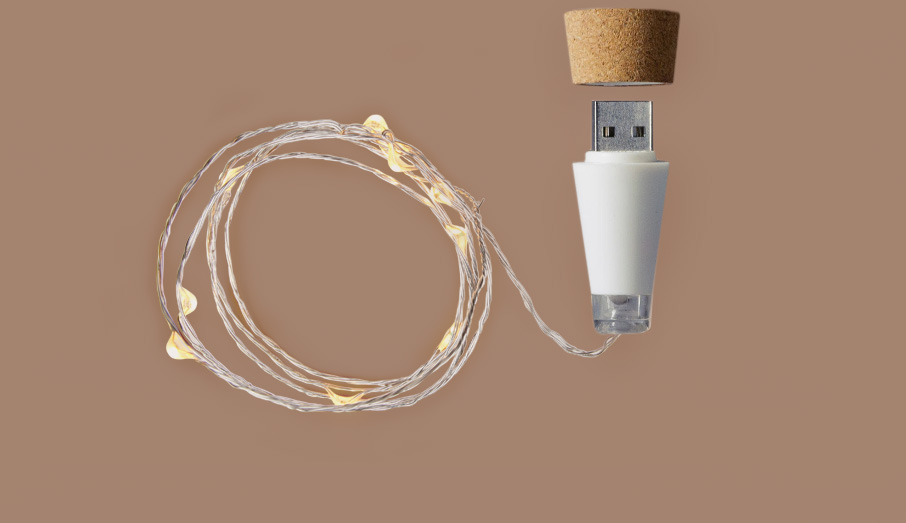 Bottle string light by SUCK UK