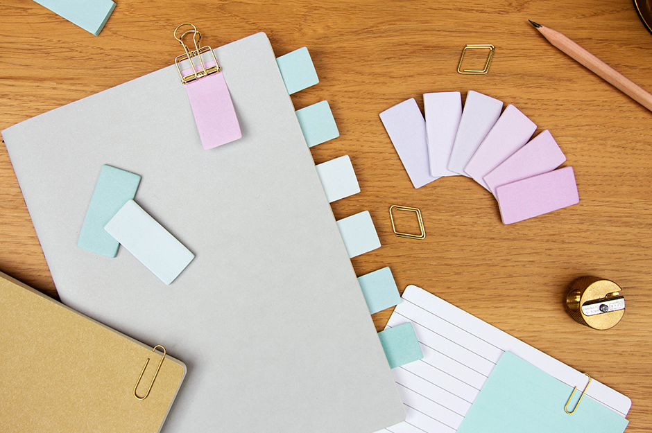 Colour Wheel Sticky Notes On Desk