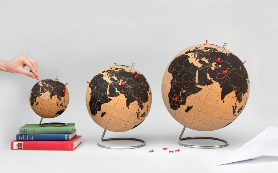 Cork globes for plotting adventures