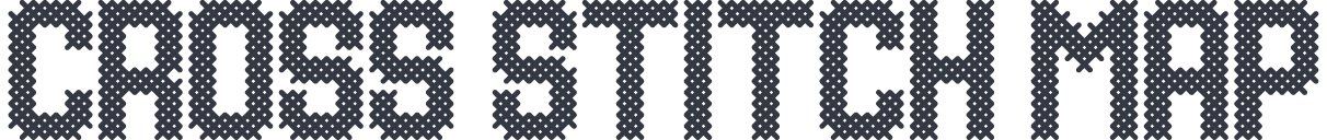 cross stitch map logo