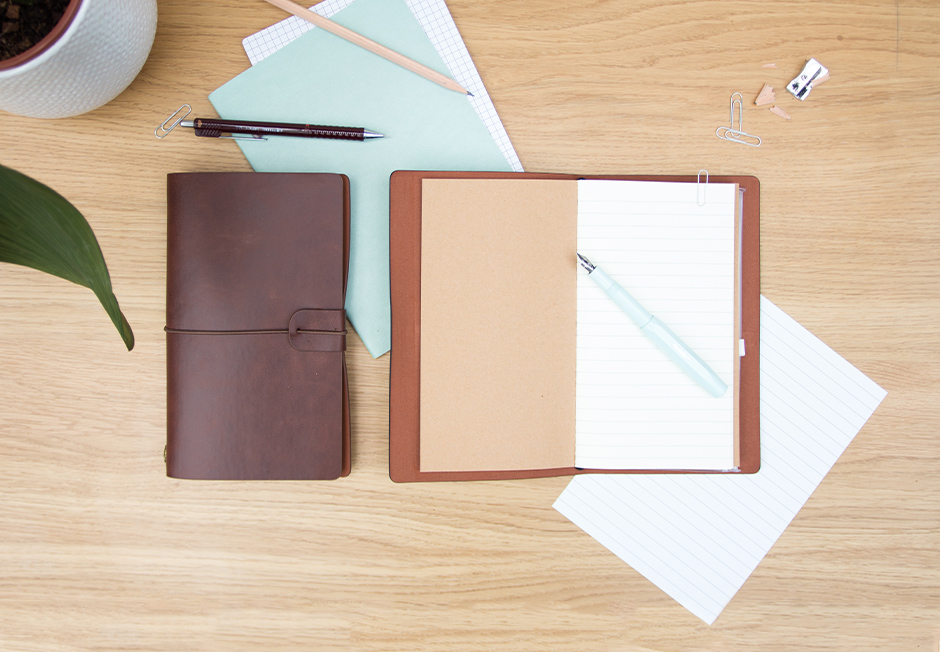 Faux Leather Travel Notebooks