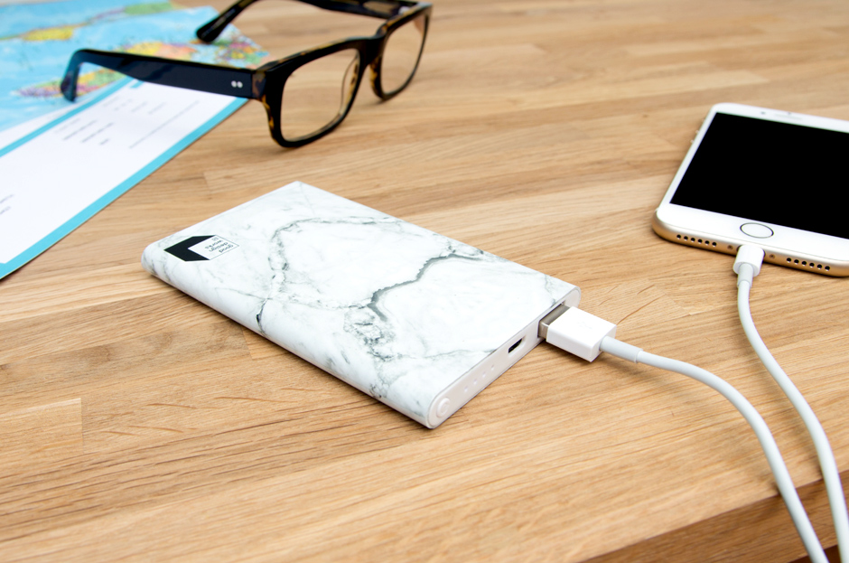 White Marble Power Bank