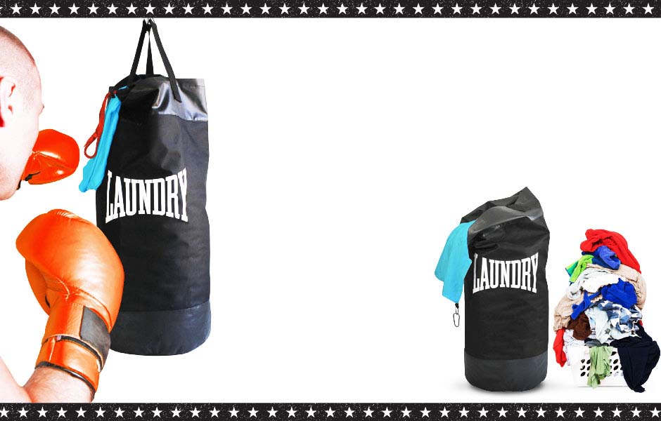 Laundry Punch Bag (black and brown)