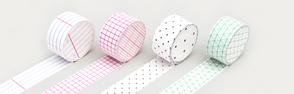 Memo washi tapes rolled out