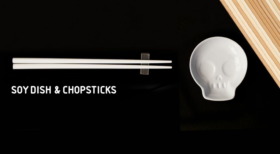 Soy Dish & Chopsticks
