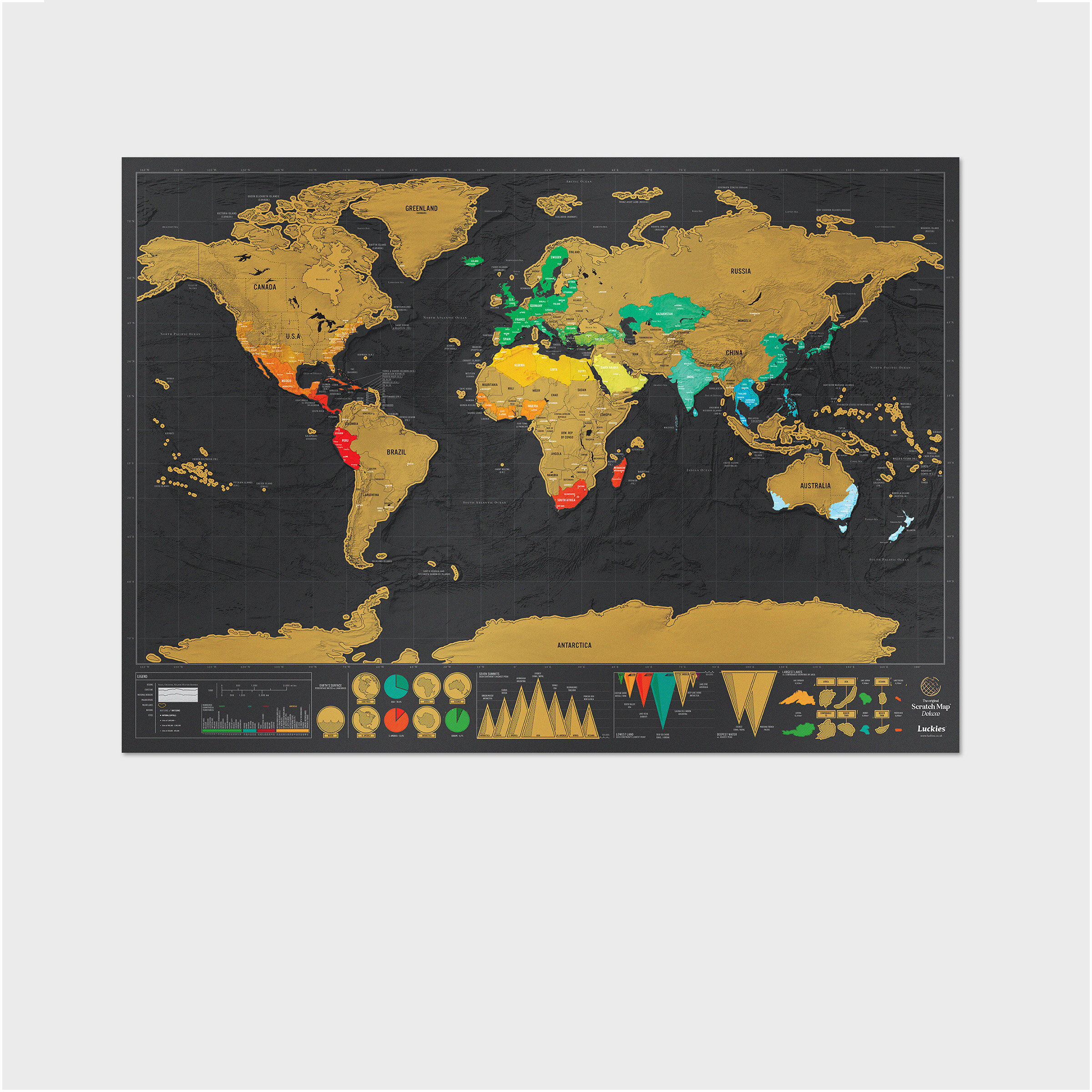 Deluxe Scratch Map by Luckies of London (Scratched)