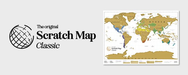 Large Scratch Off World Map Poster - Personalized Travel Vacation Log Gift - UK