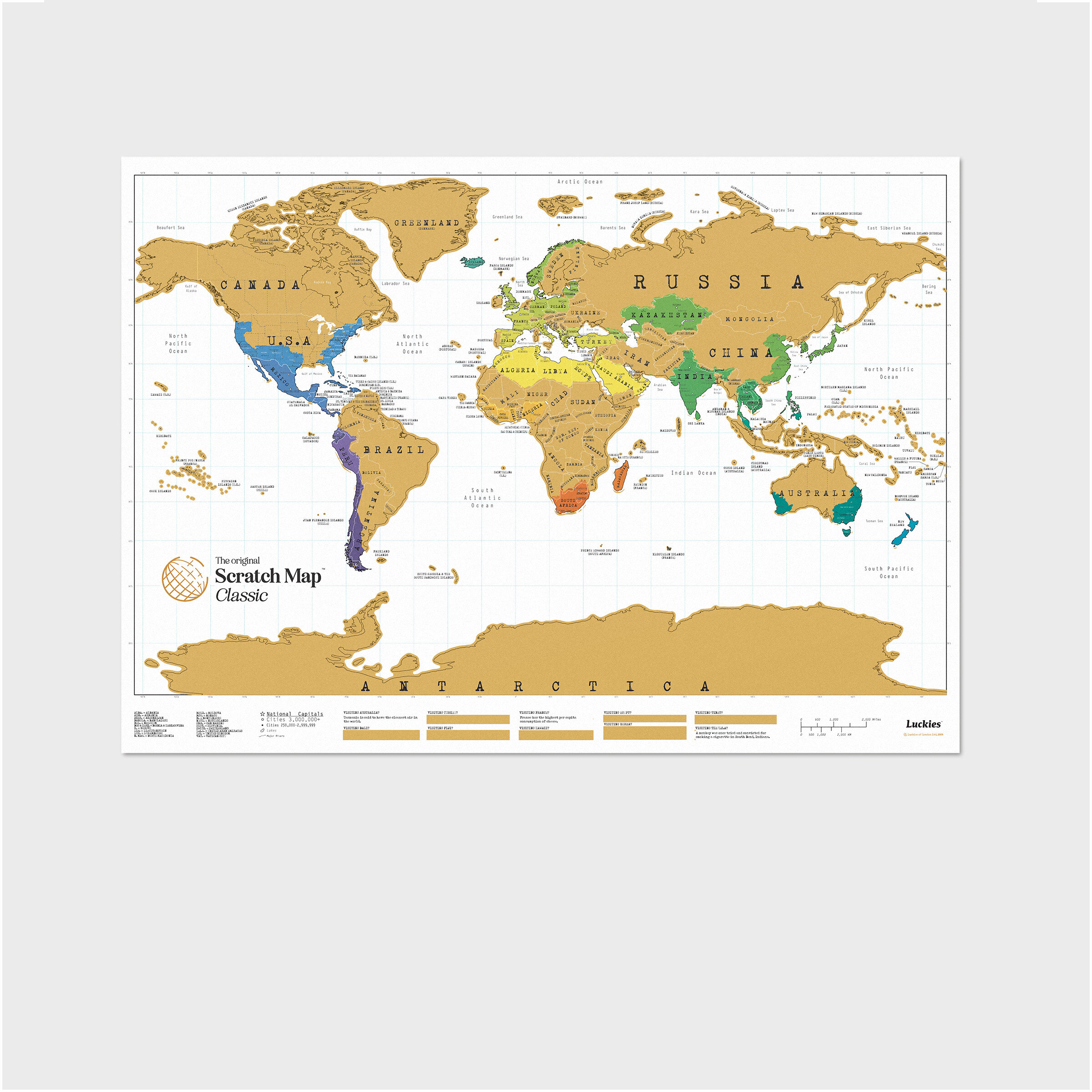 Luckies Original Scratch Map Classic