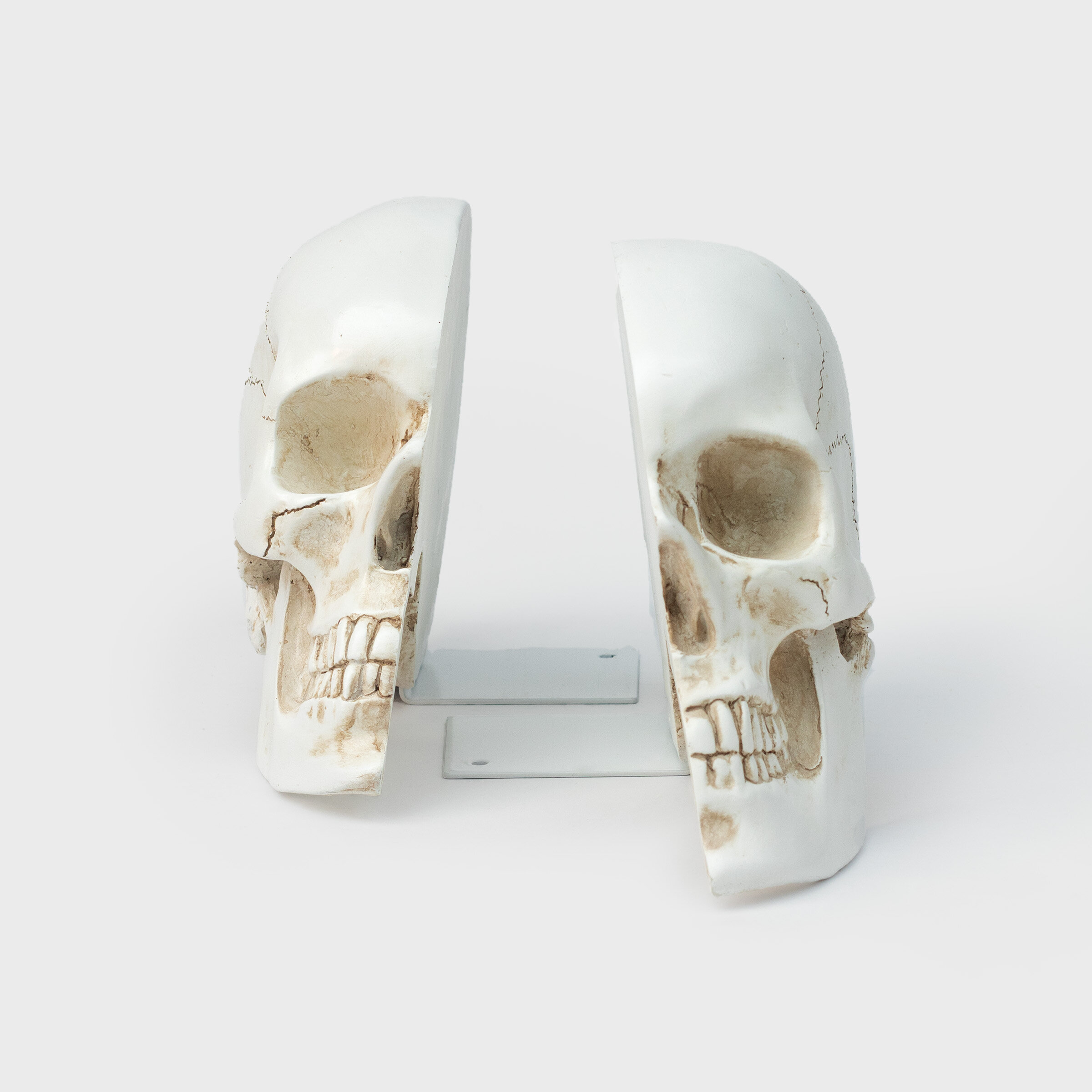 book ends of half a skull