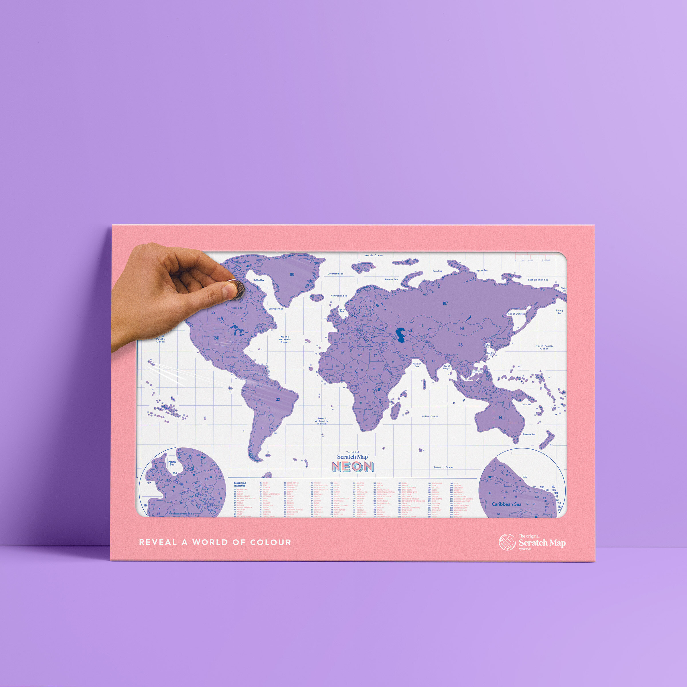 Scratch Map Neon Purple Pack